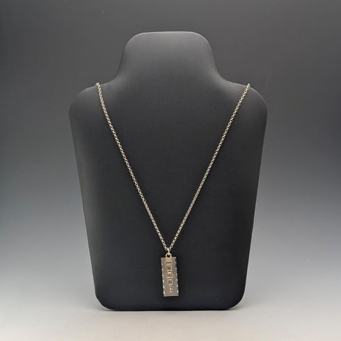 1977 British pure silver jubilee ingot pendant, 39.1g, with pure silver necklace, EJLd